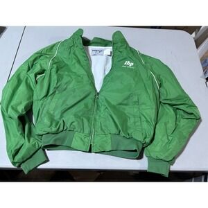 Vintage Swingster Jacket Men Size Medium Green  Zip Closure Made In USA IBP 1988